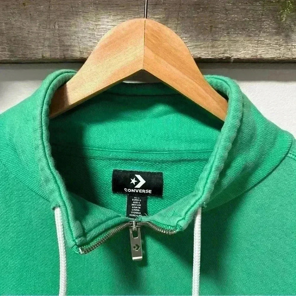 Converse Golf Le Fleur Edition Kelly Green Quarter Zip Pullover Sweatshirt S - Picture 2 of 12
